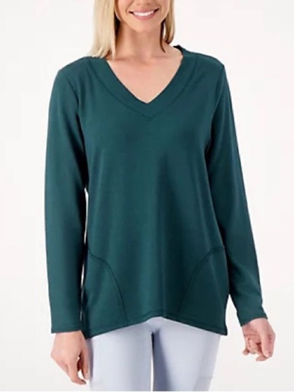 zuda Z-Knit V-Neck Pocket Pullover
